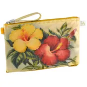 Double Zipper Pouch - Hibiscus