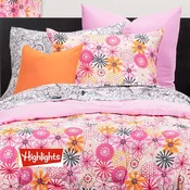 Bloom Room Bed Cap Comforter Set with Sham(s) & Two Toss Pillows