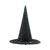 15" Natural Rattan Witch Hat