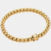 18K Yellow Gold Diamond Flex Bracelet