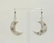 Realistic Crescent Moon Earrings