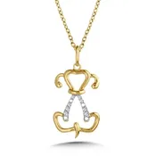 10K Diamond Dog Pendant