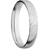 10K White Gold + Hammer Finish