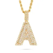 10K Gold 1.38t Bilevel Diamond Initial Pendant