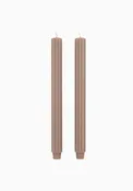 12” Fluted Church Tapers | Moon Dust