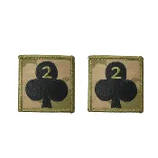 327th Infantry 2nd Battalion #2 Club OCP Helmet Patch