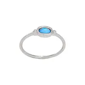 A Small Spark Sterling Silver Opal Ring