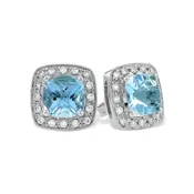 14KT Gold Aqua Earrings