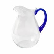 Acrylic Pitcher Clear with Cobalt Blue Handle