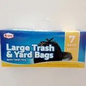33 Large Trash & Yard Bags With Twist ties 7 Bags