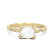 1.05ct Rose Cut Champagne Diamond Ring