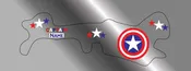 Captain America Dock Band Wrap With Name