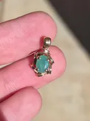 10k 0.9g emerald pendant