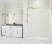34 x 62 x 84 Traditional Subway Tile Glue up Shower Wall Kit