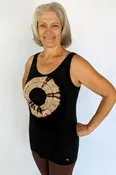 Aura Burst Tie Dye Yoga Tank Top – Black