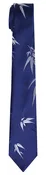Bamboo Leaves Tie in Navy