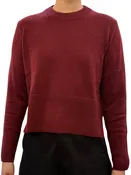 4-Ply Cropped Boxy Crew W/ Side Slits