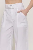 Belted Wide Leg Woven Pants