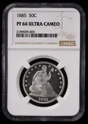 1885-P 50C Seated Liberty Half Dollar NGC PR66 Ultra Cameo