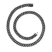 10mm Black Moissanite Cuban link chain – 925 Sterling Silver