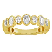 Alternating Oval Bezel Band