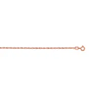 10K Rose Gold .95mm Machine Rope 18 Chain Carded with Spring Ring