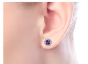 14k earrings, colored stones & diamond by Gabriel