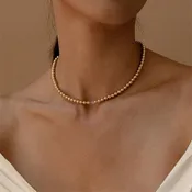 18K Stainless Steel Tarnish Free Beaded Necklace