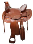 #026: 16" Wade style ranch saddle with square front