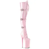 10" Heel, 6 1/4" PF Lace-Up Thigh Boot