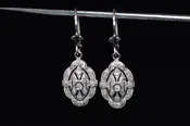 14 Karat White gold diamond antique style