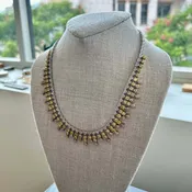 An 18 Karat Gold Fancy Yellow and White Diamond Fringe Necklace