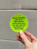 365 Buttons Quote Brat Sticker