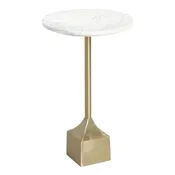 Bistro Style Table -Gold and Marble — Diehl Event Rentals