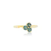Alexandrite Toi Et Moi Flower Ring