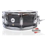 Deluxe Snare Drum by Griffin | 14" x 5.5" Poplar Wood Shell with Zebra PVC Glossy Finish | Percussion Musical Instrument with Drummers Key for Students &amp; Professionals |8 Tuning Lugs &amp; Snare Strainer