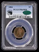 1884 1c Proof Indian Head Cent PCGS PR 65 RB CAC | Uncirculated Red-Brown