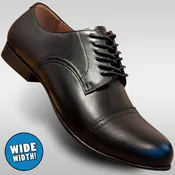 Aris Allen Men's 1932 Wide Black Captoe Swing Dance Shoes