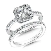 14K White Gold 0.57ct Diamond Bridal Set