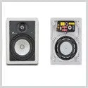 2 Way 8” Aluminum Cone Woofer & 1” Aluminum Swivel Tweeter In-Wall Infinite Baffle Loudspeaker, 10~150 Watts