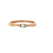 14K Rose Gold .10ctw 3 stone N