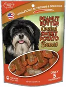 Peanut Butter Coated Sweet Potato Bones for Dogs