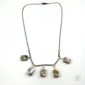 Abalone on Gold-filled Rings Necklace