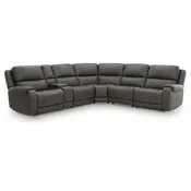 5Z-Pittson 6-Piece Power Reclining Sectional — 133-Inch Sweep