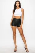 All Day Faux Leather Short