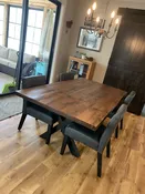 Metal X Base Walnut | Minnesota Farmhouse Custom Dining Tables and Furniture