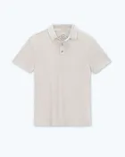 Alex Crane Bone Knit Linen Polo Shirt