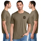 264S24 - Combat Comm Squadron - Coyote Brown Heather Tri-Blend Tee - (Including Sleeve Prints)