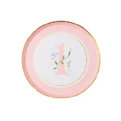 1st Birthday Petal Pink Small Plates