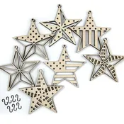 Barn Star Wood Garland
